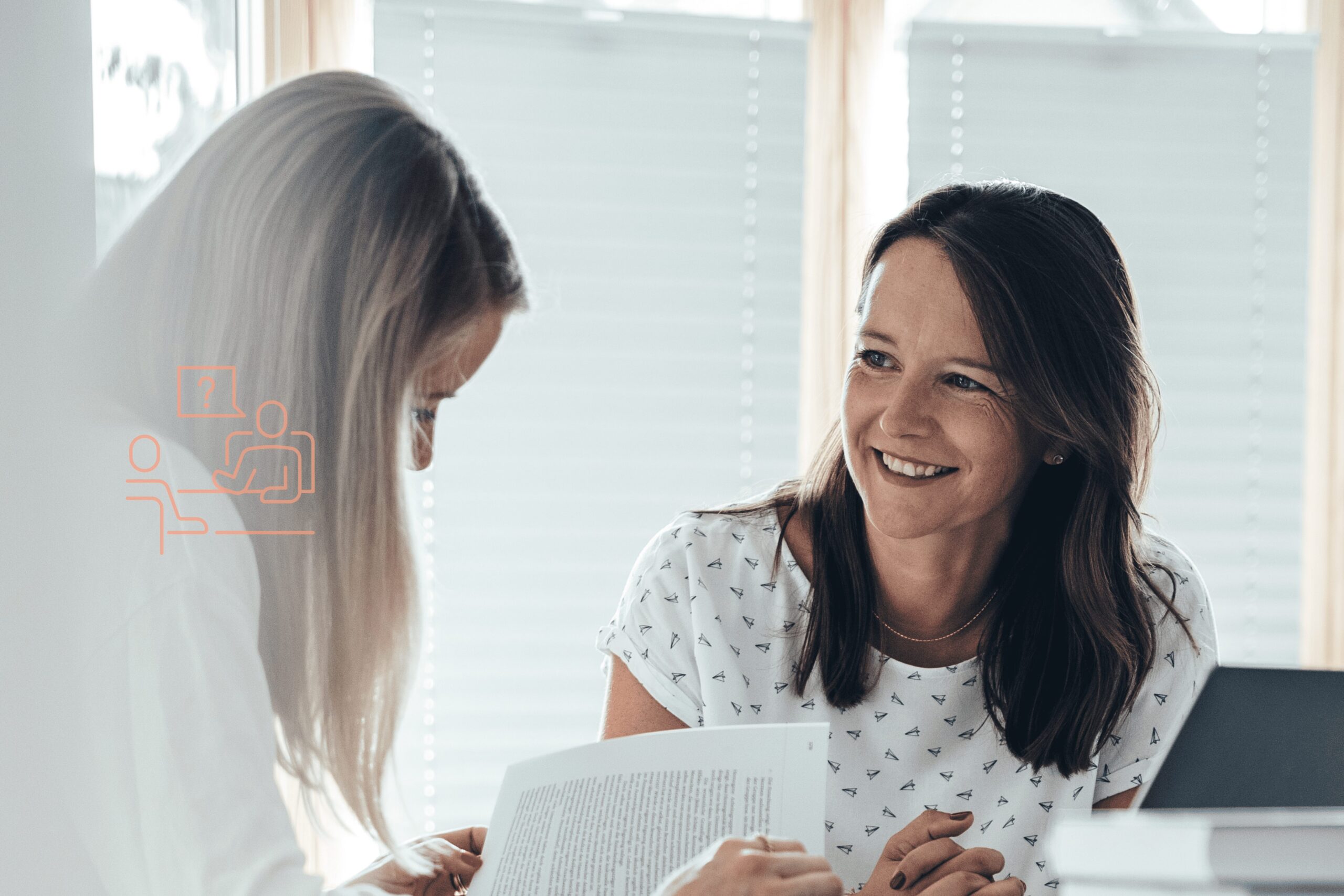 Sarah Boening mach ein Bewerbungsgespraech